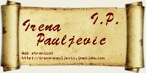 Irena Pauljević vizit kartica